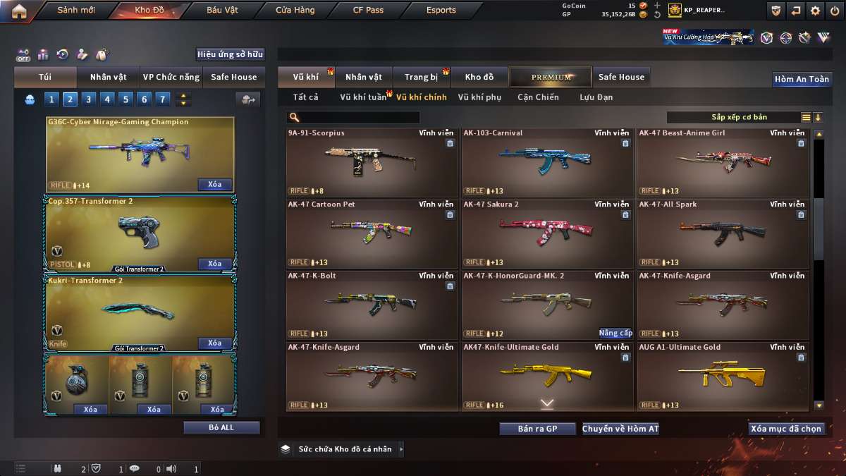 shop acc cf uy tin gia re
